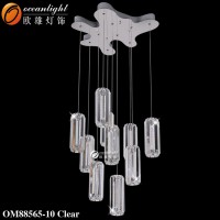 chandelier led pendant light parts five lights crystal foil modern led chandelier OM826